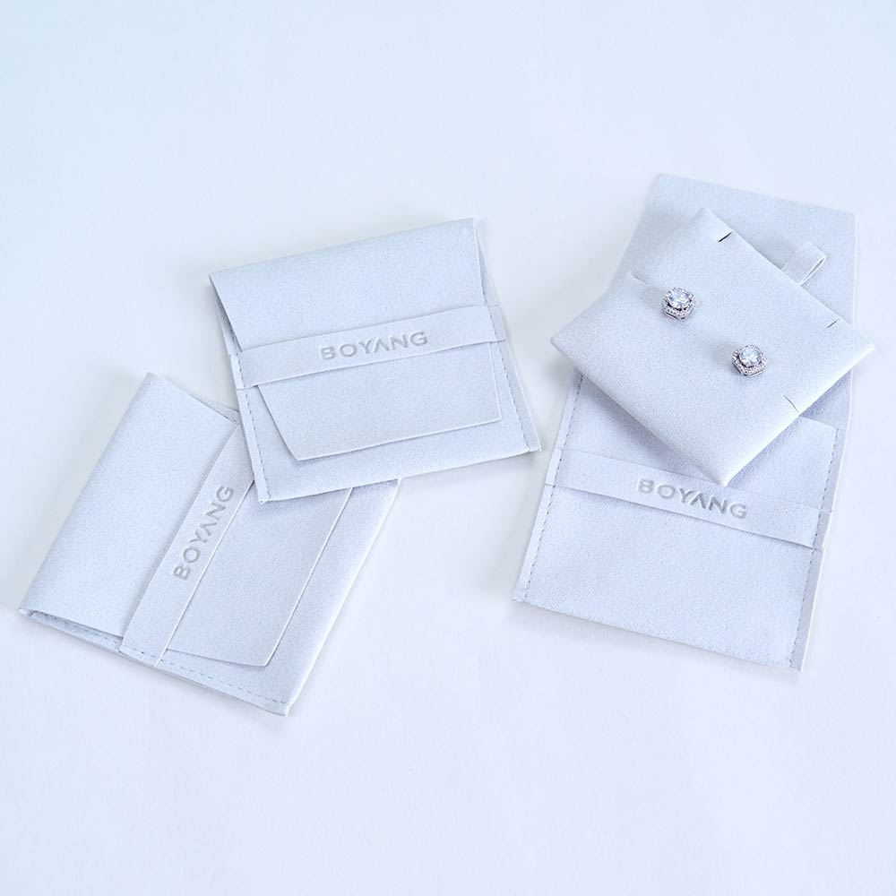Custom Logo Luxury Jewellery Packaging Bag Microfiber Jewelry Pouch