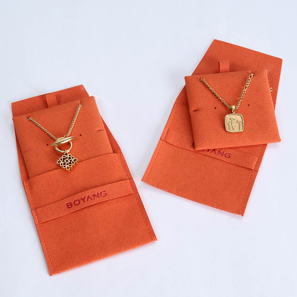 High quality luxury custom gift packing bag microfiber suede jewelry pouch bag