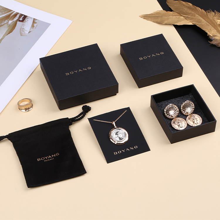 Custom logo Printed Paper Earring Bracelet Jewelry Box Jewelry Packaging Necklace Bracelet Box
