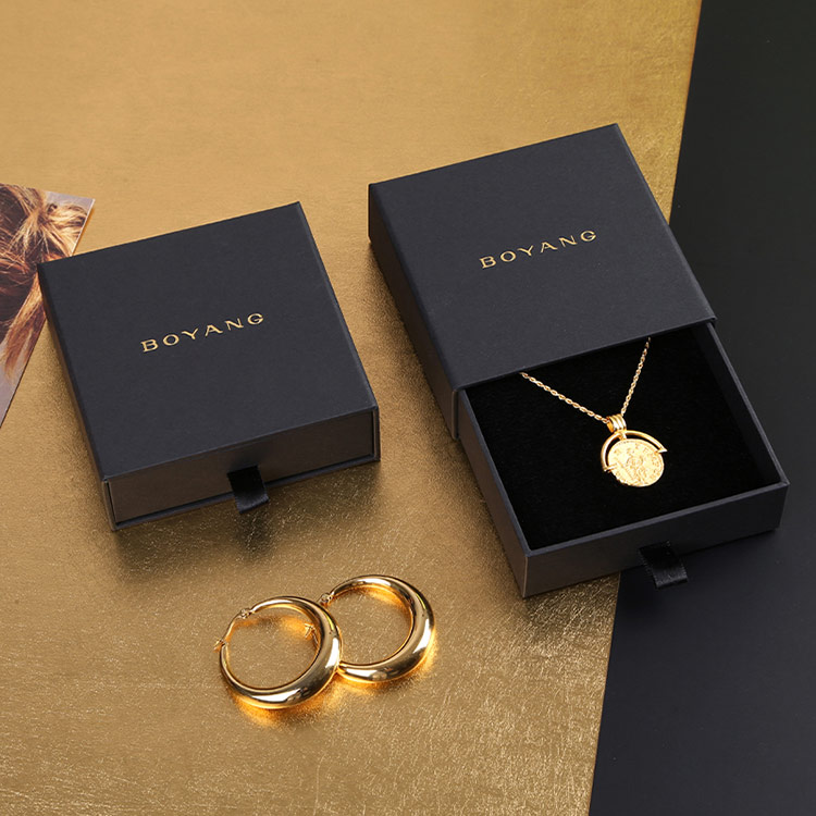 High quality logo customized paper jewellery boxes