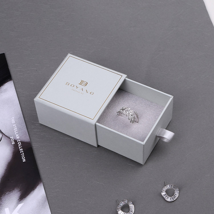 Wholesale paper jewelry box, china logo printed jewelry box manufacturers