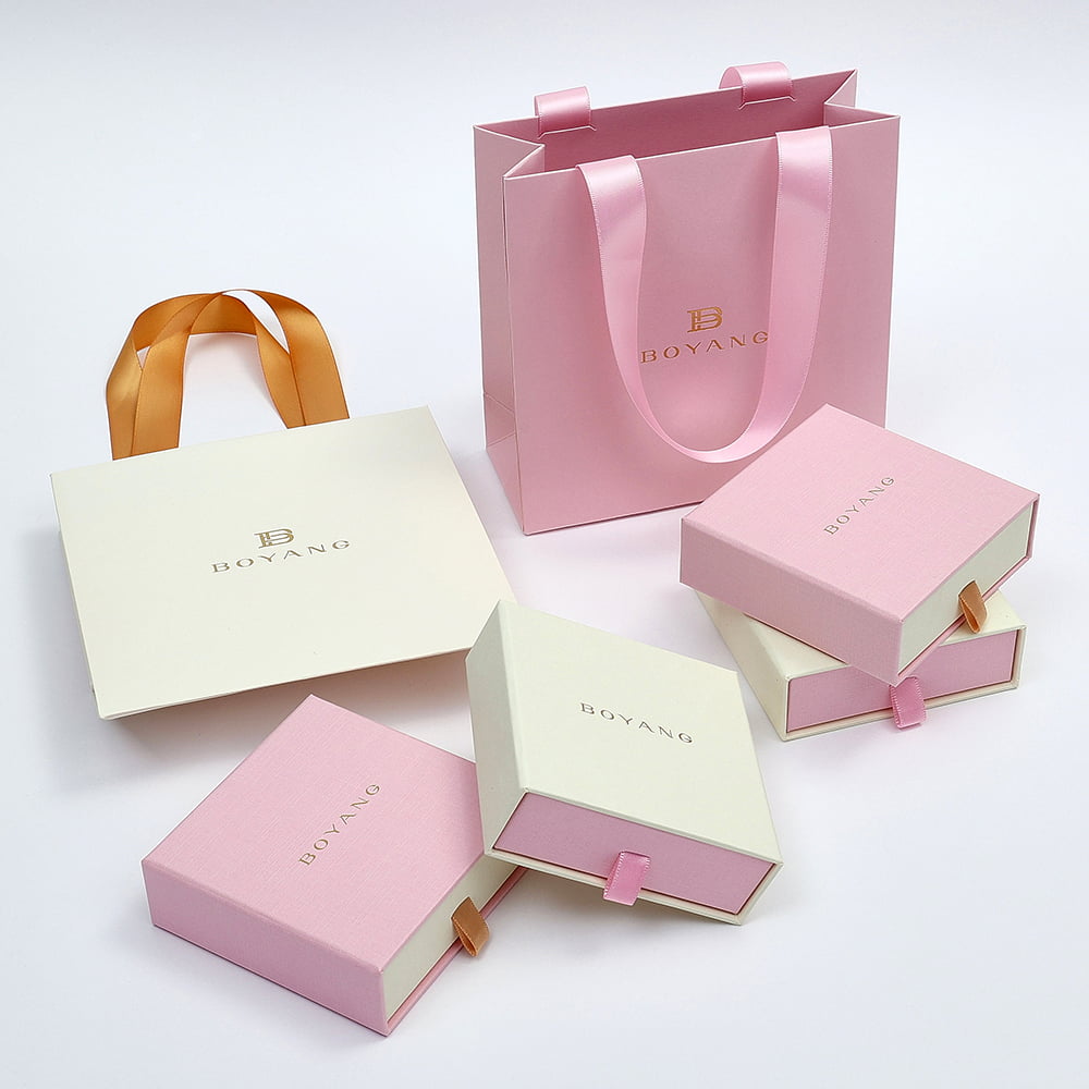 New products elegant custom logo small jewelry paper box for gift