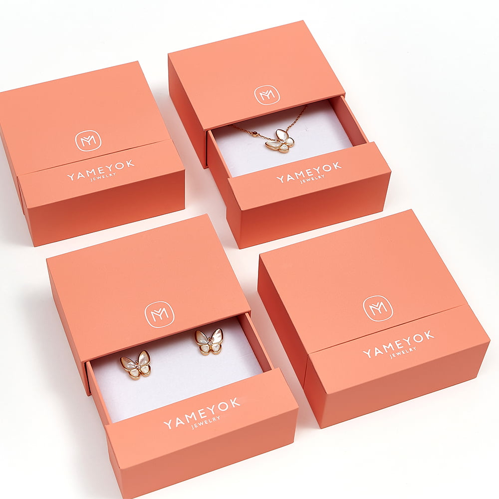 Custom rigid paper jewelry box packaging manufacturer