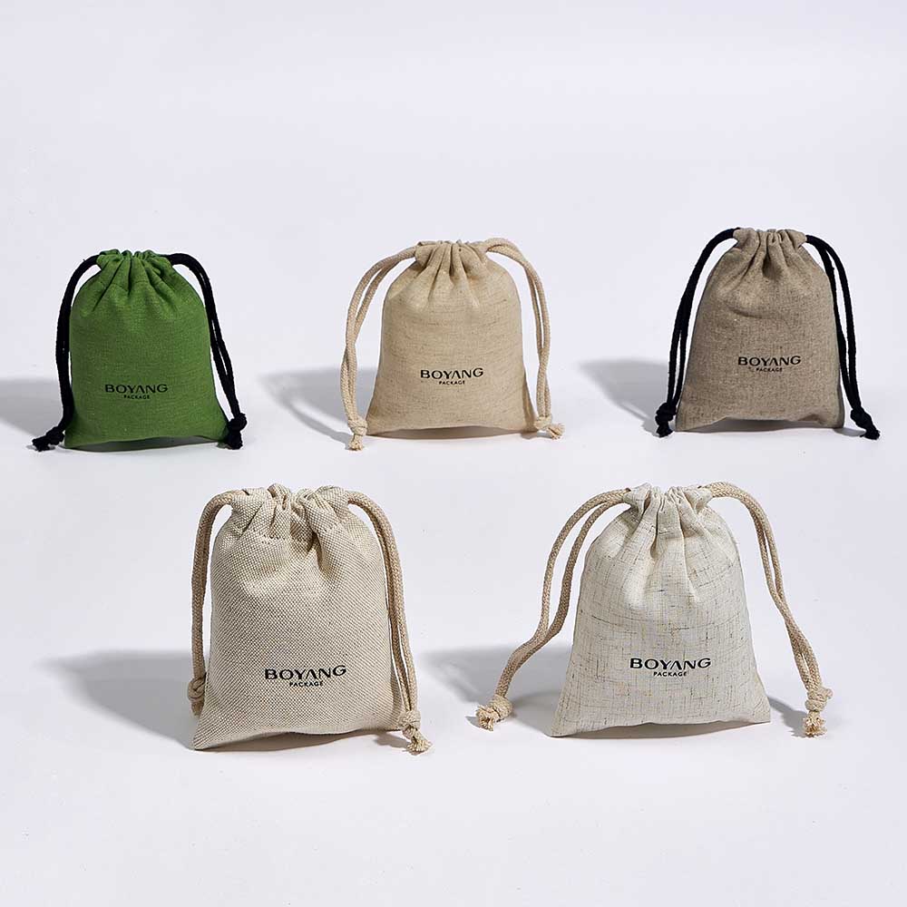 Wholesale custom logo eco friendly drawstring jewelry bags