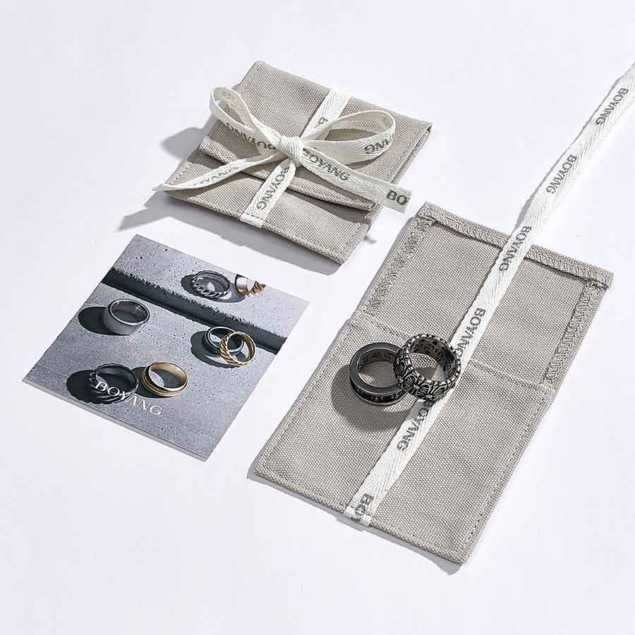 New design wholesale custom LOGO earrings ring necklace jewelry bag