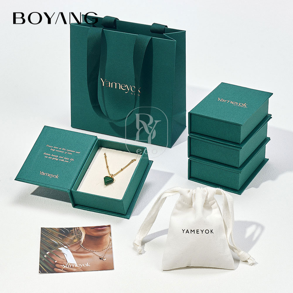Boyang Custom Small Book Shape Paper Jewelry Box
